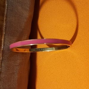 Kate Spade "In The Pink" Pink and Gold Enamel Bangle Bracelet